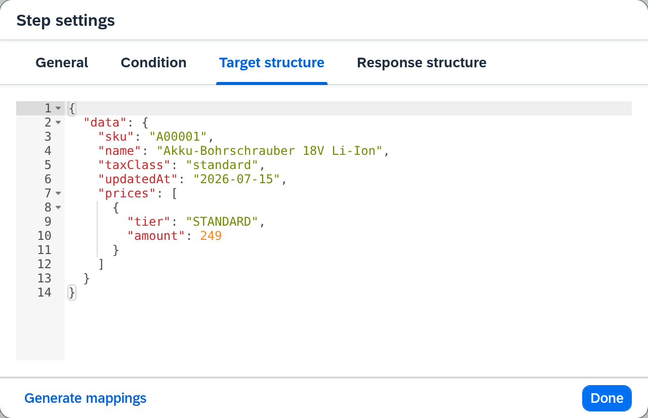 Generate mappings from reference data